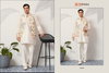 Viraasat Carnival by Shubhvastra Satin Silk Online Mens Kurta With Koti Bottom Wholesale